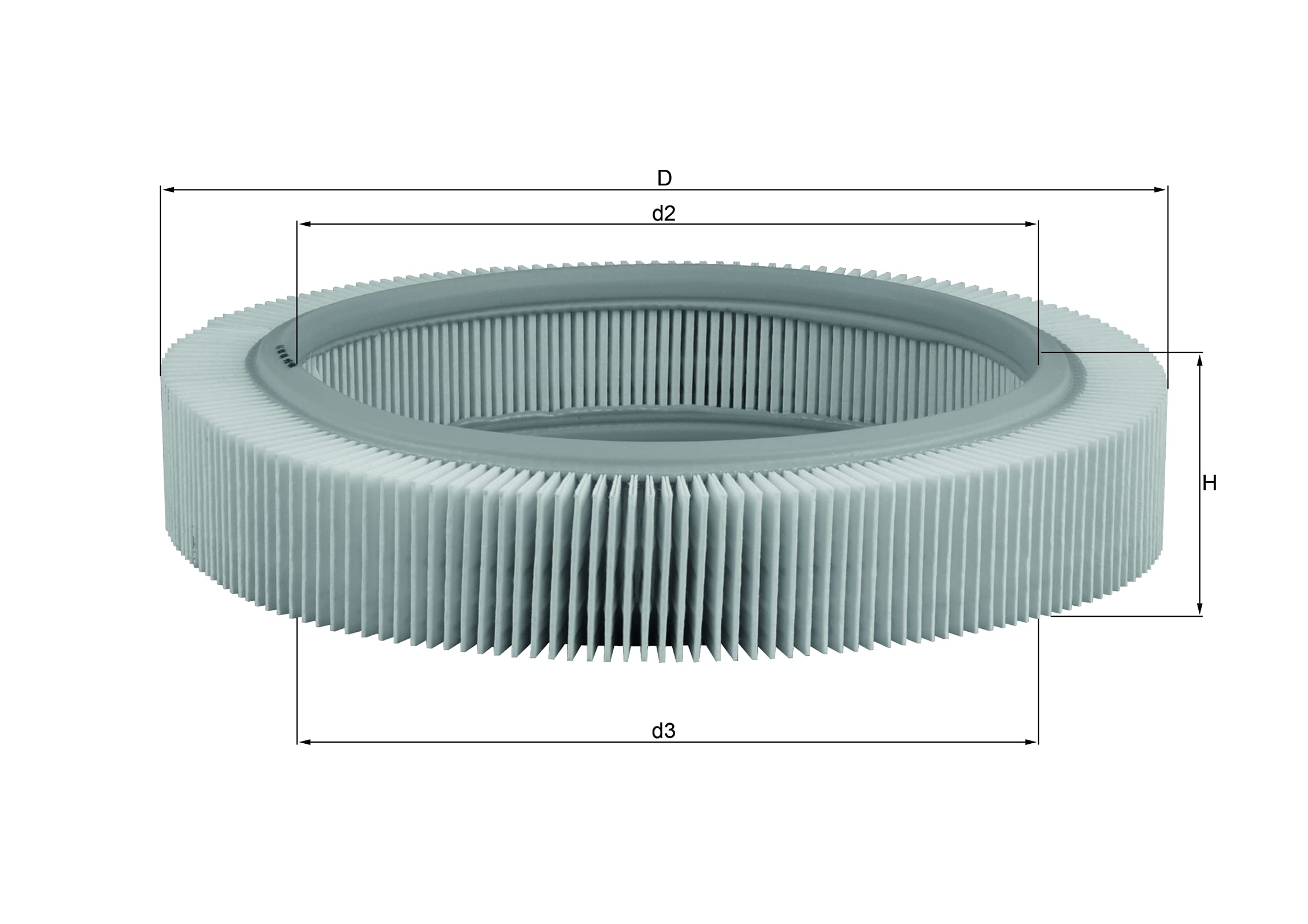 MAHLE LX209 Air Filter Insert 239mm Outer Diameter Fits Seat Vauxhall VW