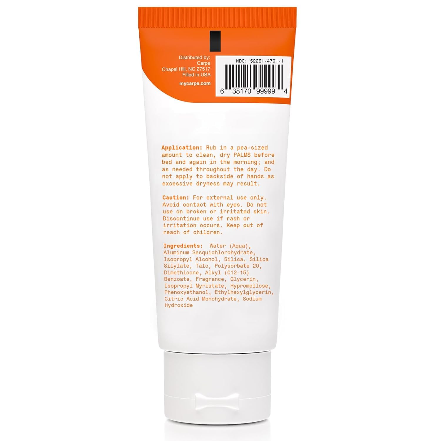Carpe Schweißabsorbierende Handlotion (2 Stück) Eine sanfte Lotion, die von Dermatologen empfohlen wird, die hilft, das Schwitzen der Hände zu stoppen, ideal bei Hyperhidrose oder Schwitzen