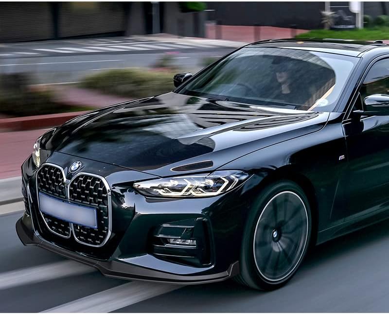 3PCS Front Bumper Lip Kit fit for Compatible with 2020-2025 BMW 4-Series G22 G23, M-Sport Style Splitter Trim Protection Spoiler, Air-Dam-Chin-Diffuser (Unpainted Matt Black)