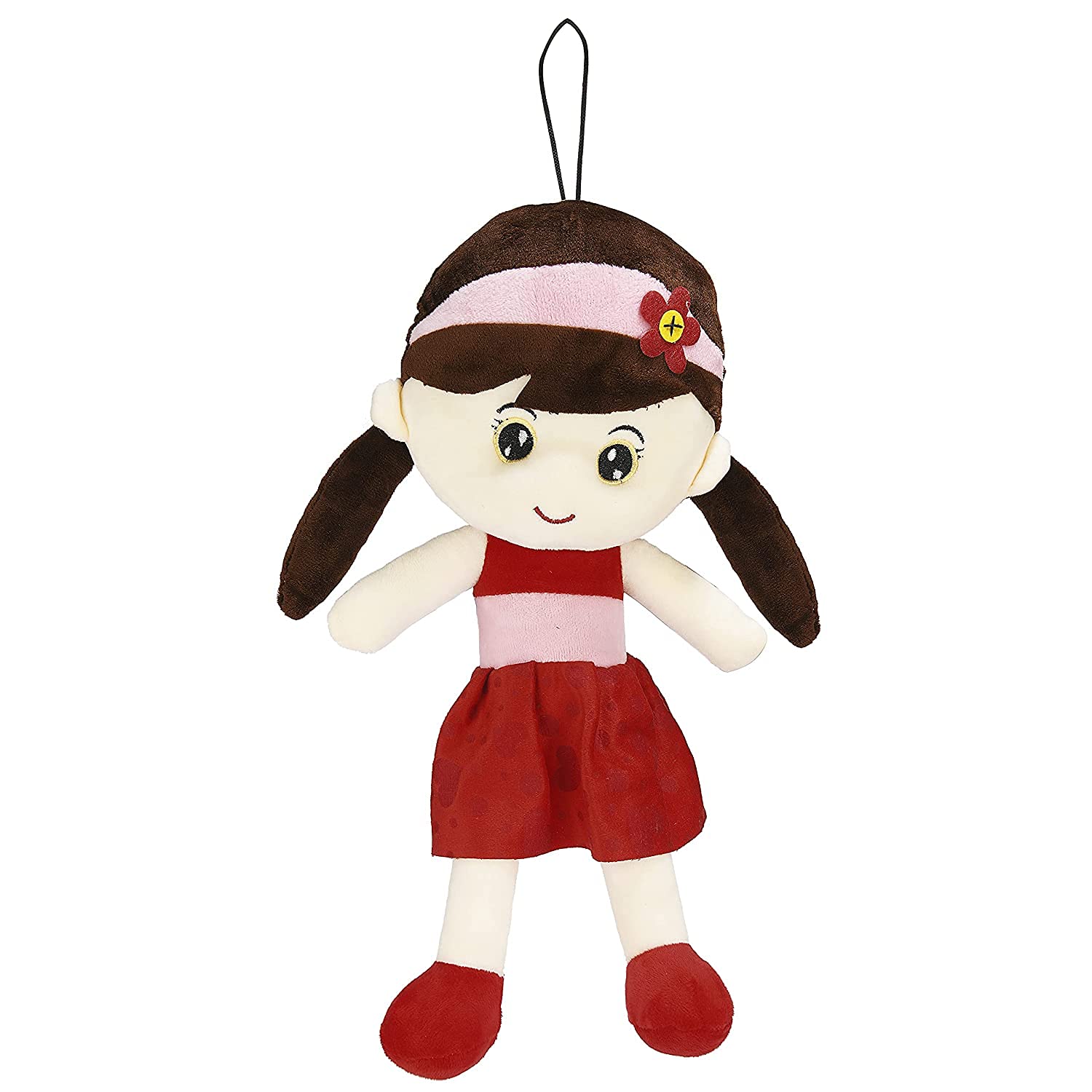 ONPRIX Big Size Super Soft 40cm Stuffed Girl Candy Molly Doll - Polyfill Washable Cuddly Soft Plush Toy (RED)