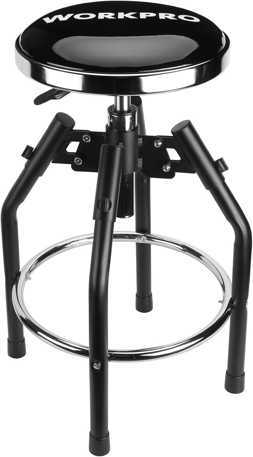 WORKPRO Heavy Duty Adjustable Hydraulic Shop Stool