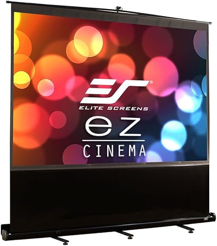 Miniatura 12 de Elite Screens ezCinema Tab-Tension CineGrey 4D, 116 pulgadas 16:9, Pantalla de Proyector Manual de Suelo Elevable ISF de Techo con Rechazo de Luz