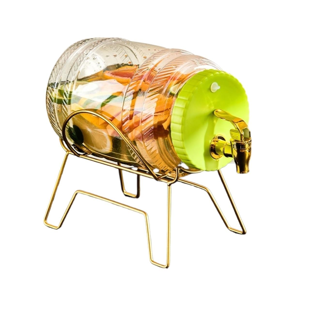 MYUYEE Beverage Dispenser, Juice 3.5L Wine Dispenser Home Beverage Barrel Drink Tower With Faucet (Green 14X28.5X13Cm)