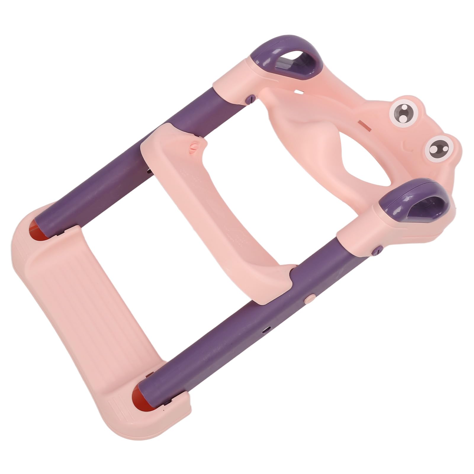 Asiento de Escalera para Inodoro de Entrenamiento para Ir Al Baño, Taburete Ajustable Antideslizante para Niños, Diseño de Dibujos Animados Portátil, 1 Unidad (Rosado)