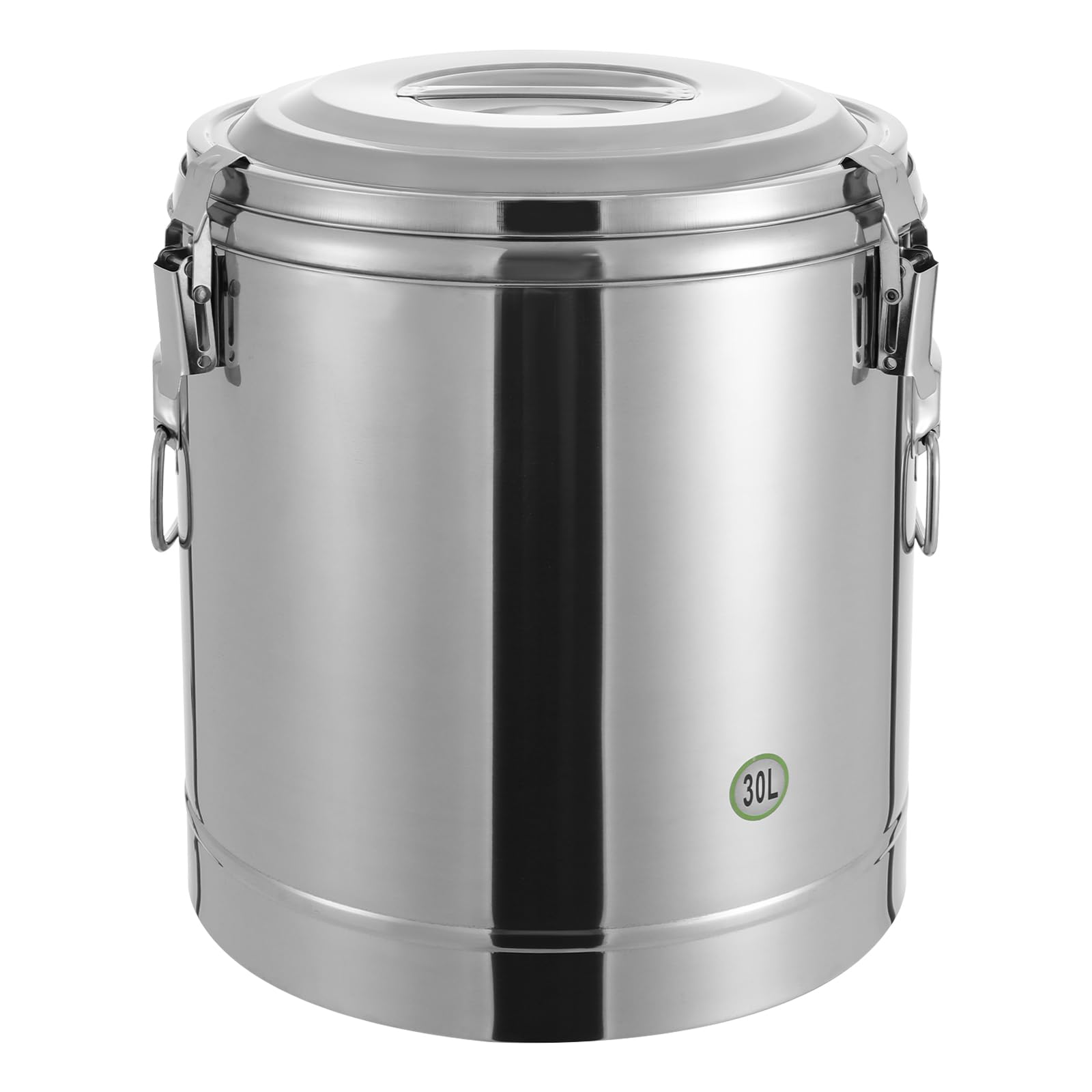Recipiente térmico, Cubo Aislado de Acero Inoxidable de 30 litros, Recipiente para Sopa con Tapa y Asas, Transporte de Sopa Aislado para comedores Escolares, hoteles, restaurantes