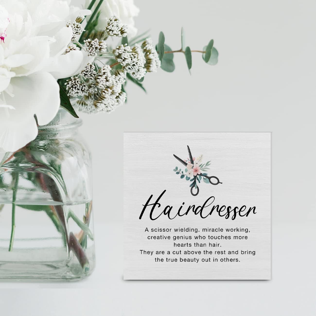 Hairdresser Definition Wood Box Sign Decor Desk Sign Gifts Hairdresser Stylist Wooden Box Block Sign Rustic Home Salon Graduation Decoration - Image 5