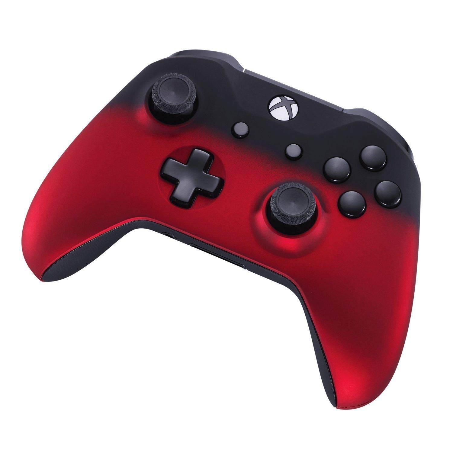 MODDEDZONE Custom MODDED Wireless Controller for Xbox One S/X and PC - With Unique Smart Mods - Best For First Person Shooter Games - Handcrafted by Experts in USA with Unique Design (Shadow Red)