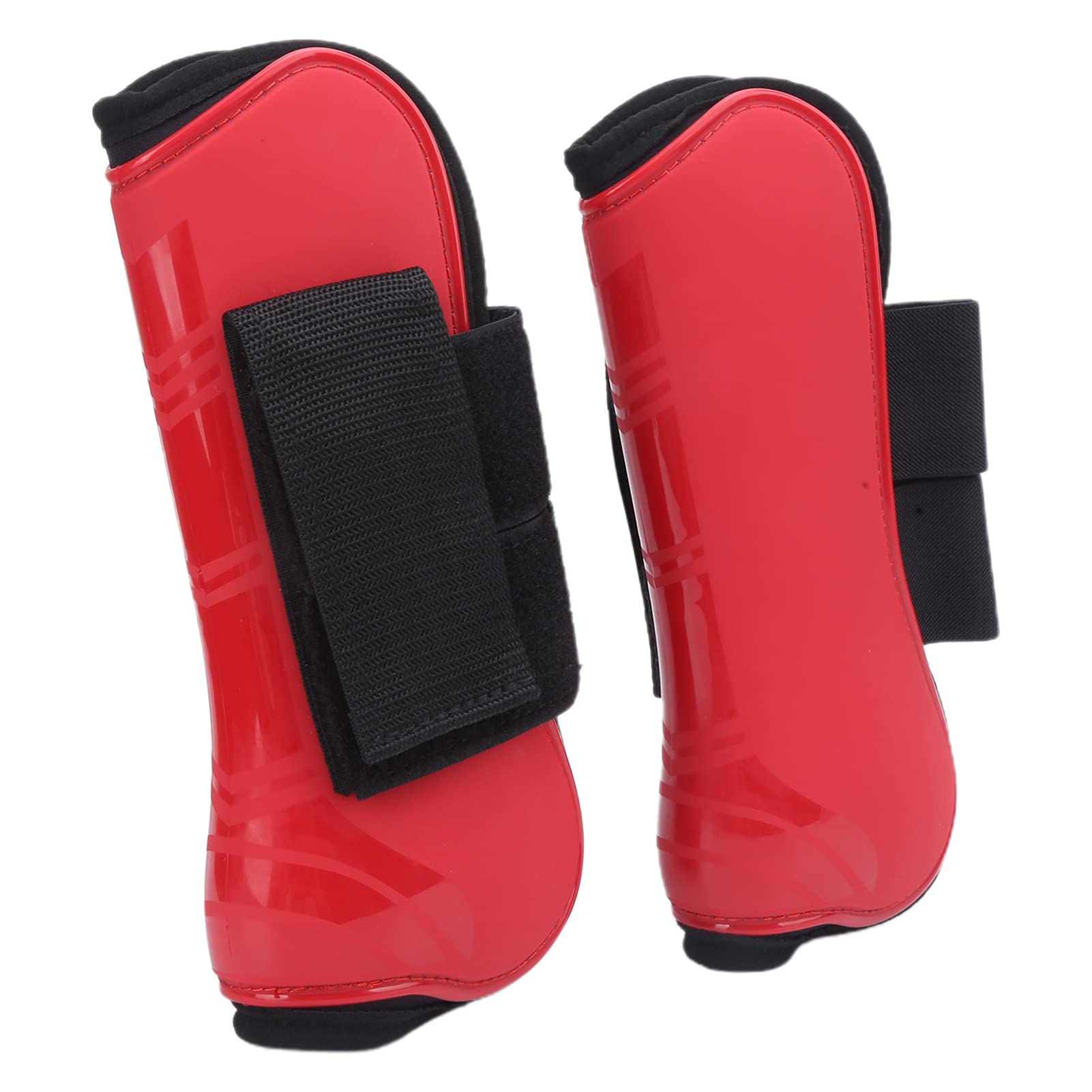 Botas para tendones de Caballo Protectores de menudillo para Montar a Caballo Carcasa de PU Duradera Botas de protección de Patas de Caballo de Neopreno elástico para