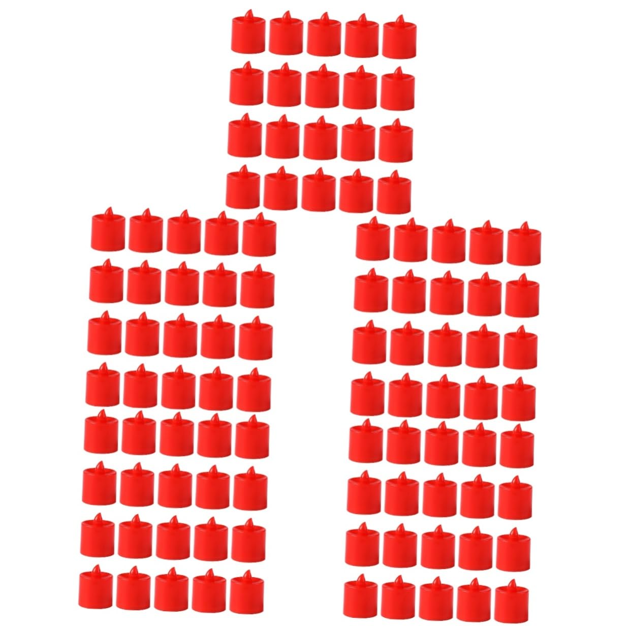 Velas LED rojas pack de 100 unidades decorativas de plástico para bodas 8