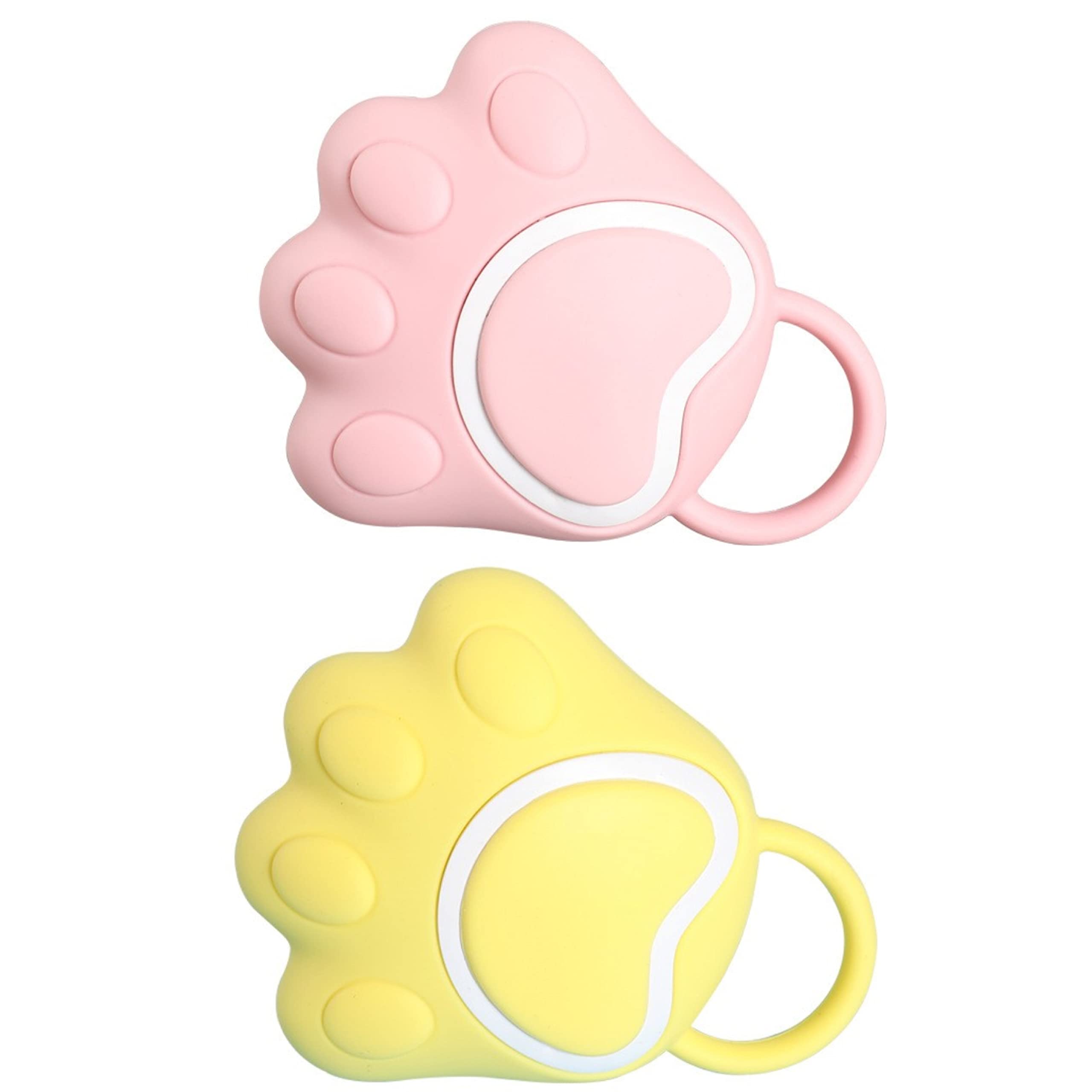 2 Pcs Baby Soft Silicone Bath Massage Body Brush with with Soap Dispenser,Exfoliating Silicone Shower Brush