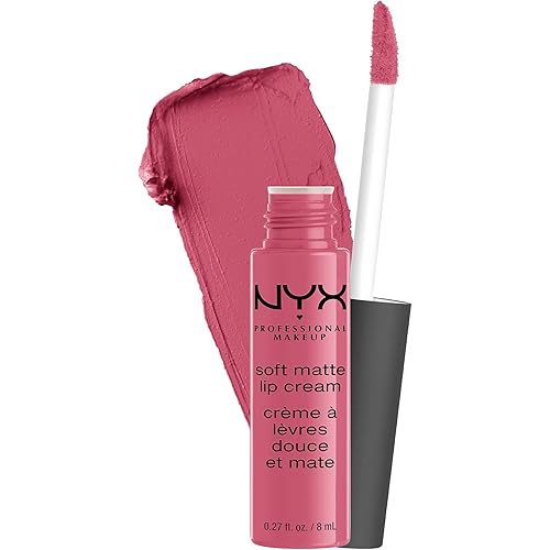 NYX PROFESSIONAL MAKEUP Soft Matte Lip Cream, Lightweight Liquid Lipstick - Milan (Dark Pink-Brown)
