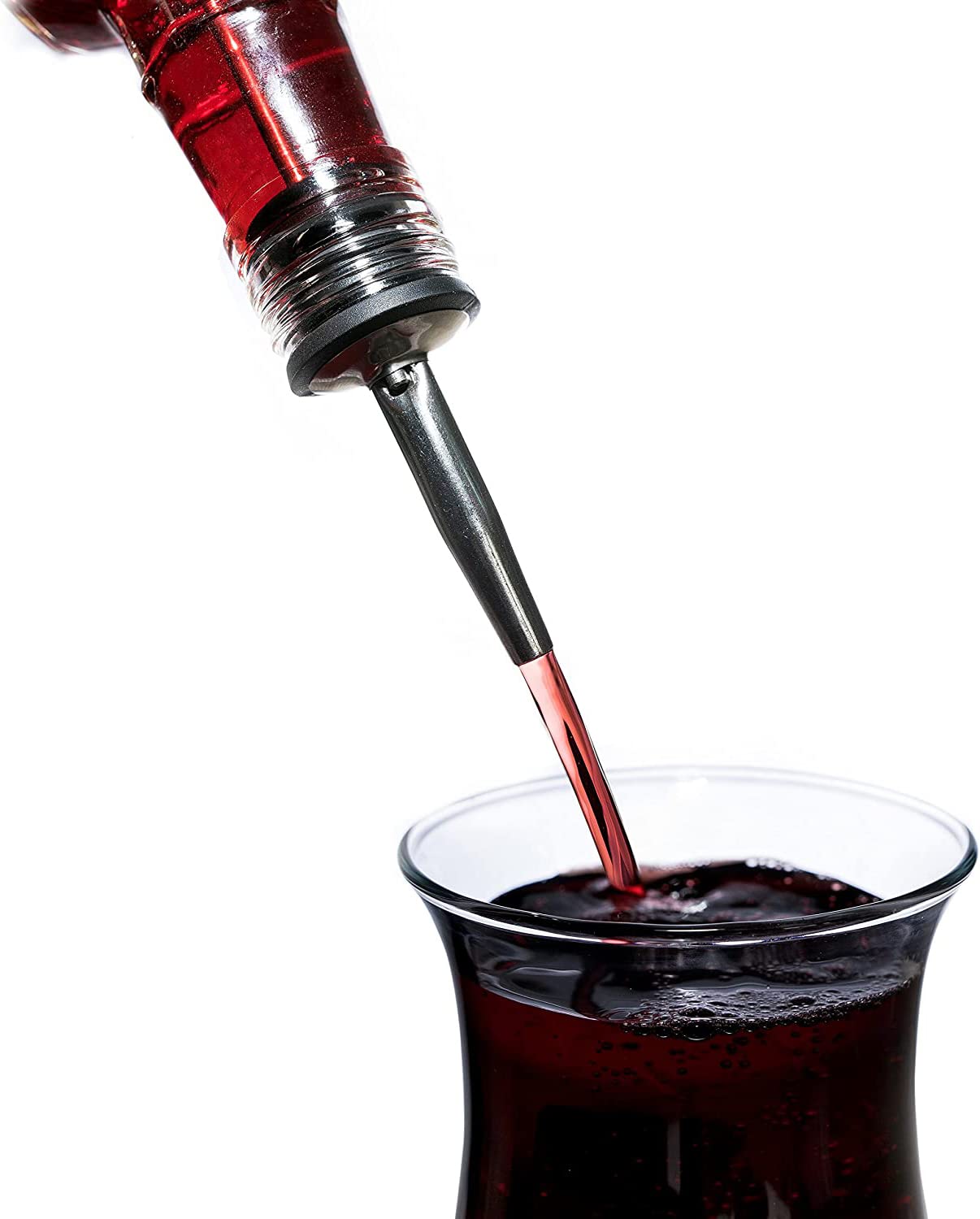 SYGA Liquor Wine Oil Pourer | Pack of 3 | for Bar, Restaurants, Kitchen Any Bottle Pourer for liquide Oil Pourer Nozzle| Stainless Steel Free Flow Bottle Pour Spout (with Caps) - Image 5 thumbnail