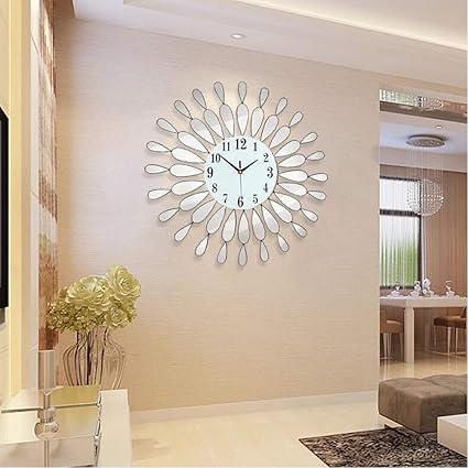 Amazon Co Jp A Kuya モダン 簡約 ファッション 花びら 石英時計 数字時計 シンプル デザイン 可愛い 掛け時計 壁掛け インテリア 子供部屋 リビング おしゃれ デジタル 静か 電池式 静音 ホーム キッチン