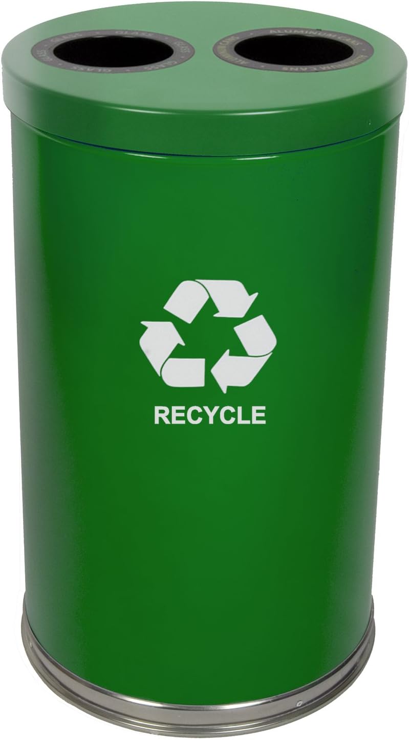 Witt Industries 18RTGN-2H Indoor Recycling Container, Green Finish