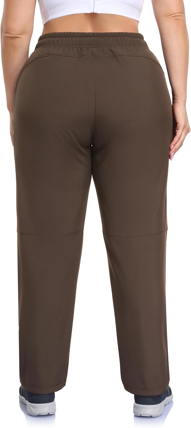 ZERDOCEAN Women's Plus Size Fleece Lined Water Resistant Hiking Pants Winter Thermal Ski Joggers with Pockets - Image 4