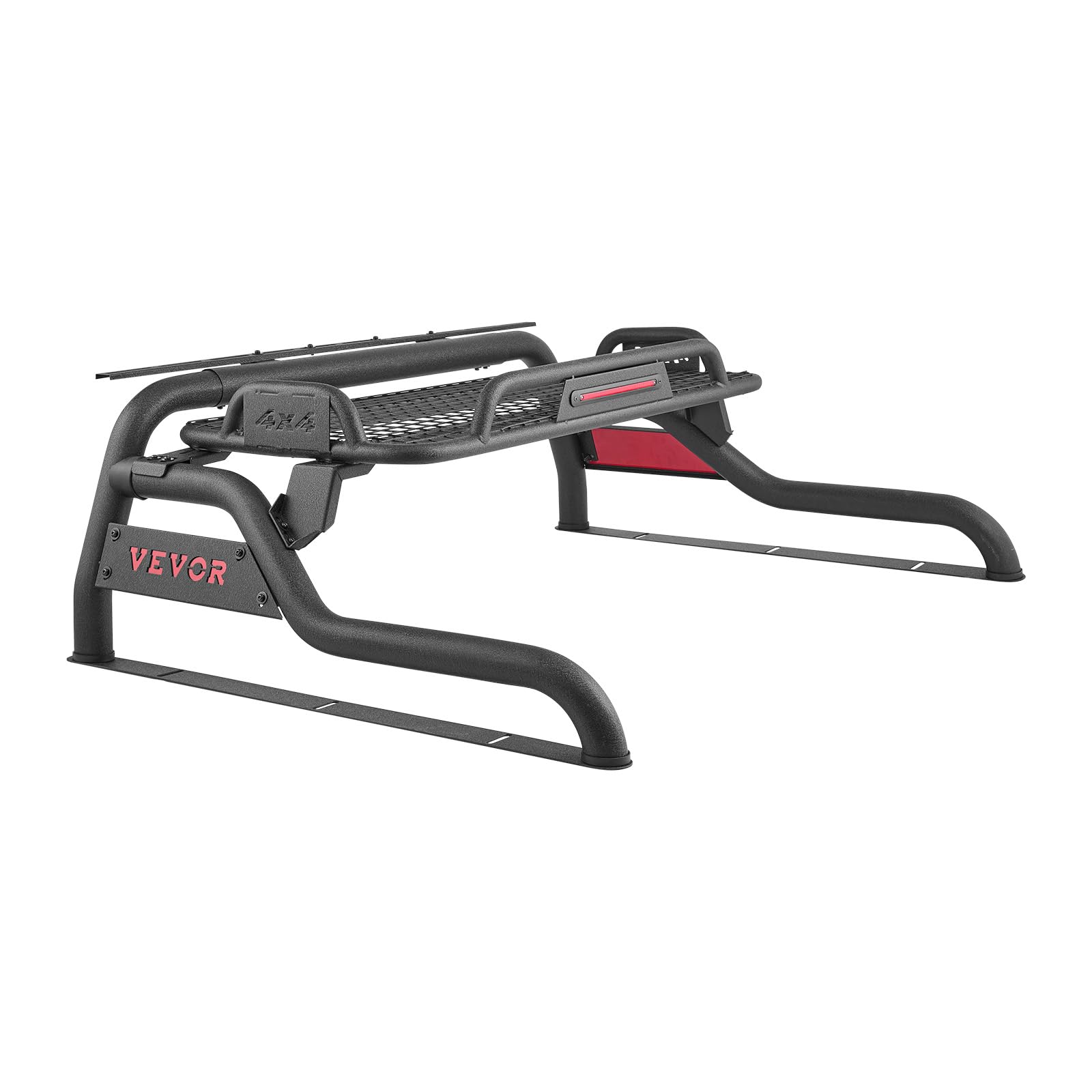 VEVOR Arceau de Sécurité Arrière pour Pick-up, Barre de Benne Réglable Universel, Compatible avec Pickup Pleine Grandeur, en Acier au Carbone, avec Plateau Porte-bagages et Feu Stop LED, Camion