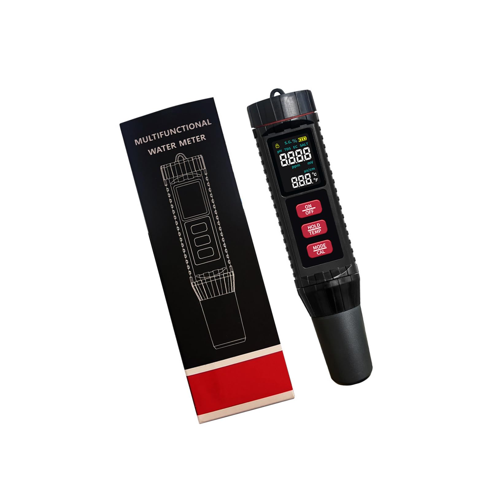 Hdoytxxm Digital Water Tester High Precisions Salinity Temperature Meter For Pool Aquarium Drinking Water Digital Salinity Meter