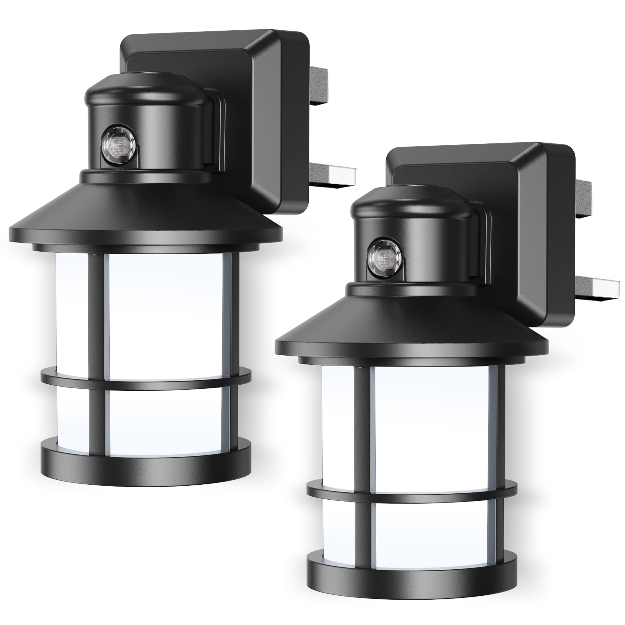 DORESshop LED Night Light Plug in Wall, 1W Retro Night Light with Dusk to Dawn, Cool White 6000K, 30/60LM Brightness Adjustable, Photocell Sensor Night Light for Bedroom, Stairway, Hallway, 2 Pack