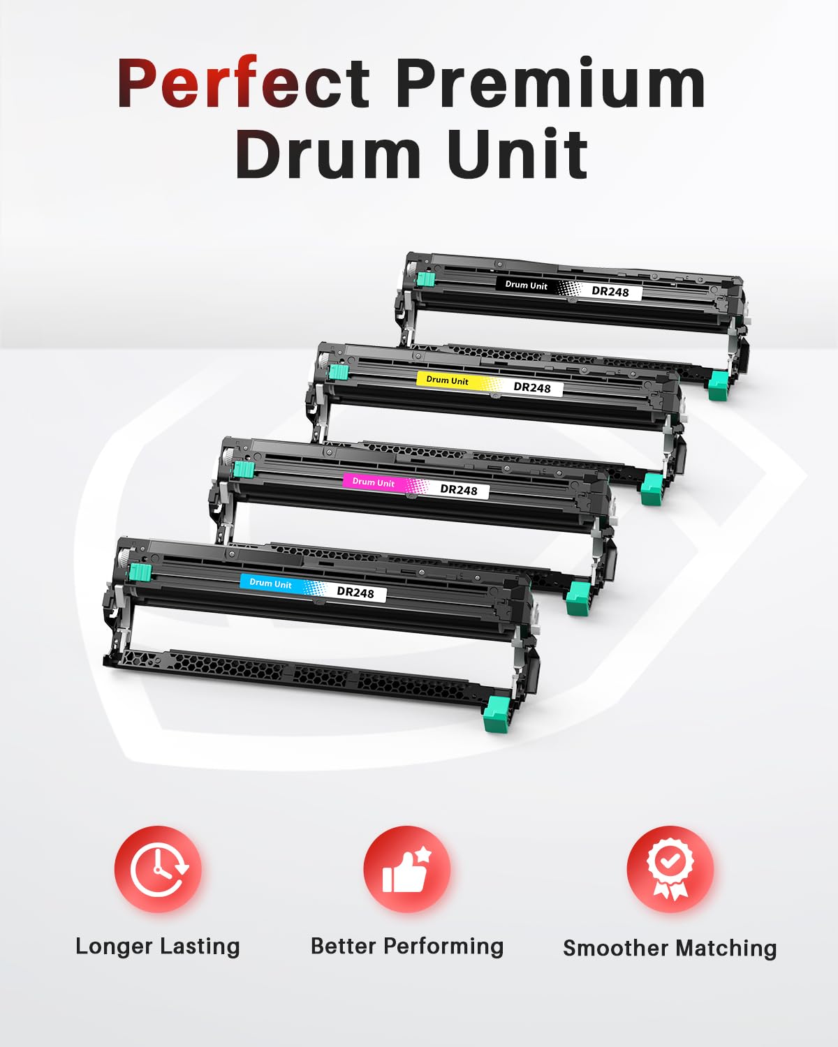 Halloya DR248 DR-248CL Tamburo Compatibile per Brother DR-248CL Tamburo per Brother MFC-L3740CDW L3740CDWE MFC-L3760CDW DCP-L3560CDW DCP-L3520CDW HL-LC3240CW HL-LC3220CW (4-Pack)