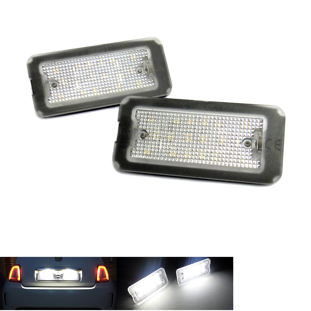 Set di 2 luci LED per targa, colore bianco Canbus per modelli dal 2007 in poi 500 C 595 tipo 312