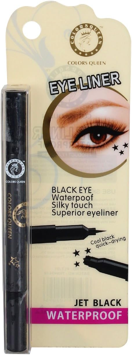 COLOURS QUEEN WATERPROOF EYELINER WITH STAR STAMP