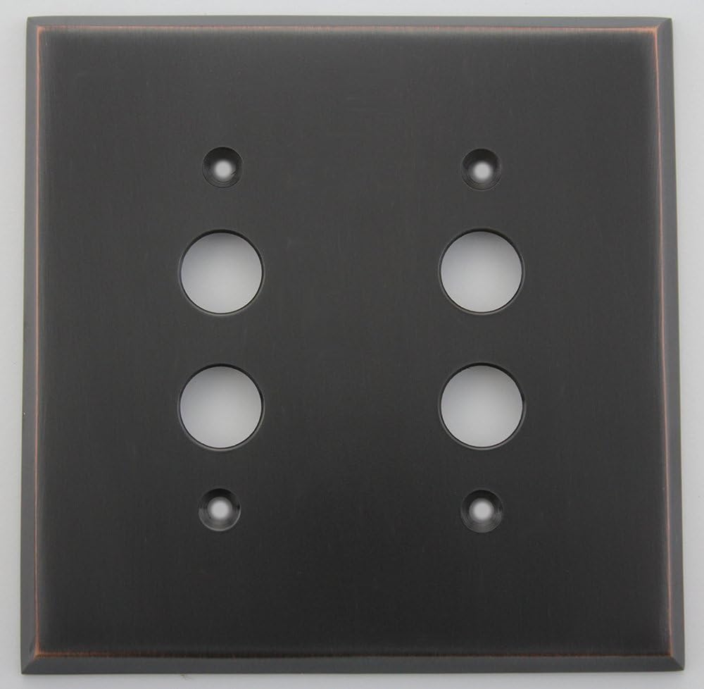 Classic Accents Oil Rubbed Bronze 2 Gang Push Button Light Switch