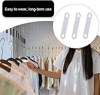 Vista 4 de 50 piezas de goma antideslizante transparente para colgar ropa, tiras transparentes, almohadillas para perchas de plástico de madera, tiendas