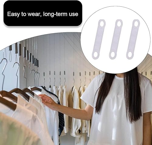 Miniatura 4 de 50 piezas de goma antideslizante transparente para colgar ropa, tiras transparentes, almohadillas para perchas de plástico de madera, tiendas para