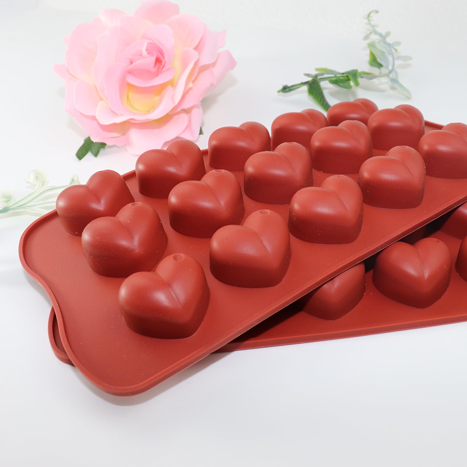 2 pezzi Stampo in silicone a forma di cuore, adatto per resina