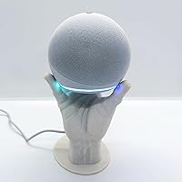 Vista 5 de Soporte de mesa de estilo manual compatible con Yaxa Alexa Smart Speaker Echo Dot (4ª y 5ª generación) (blanco)