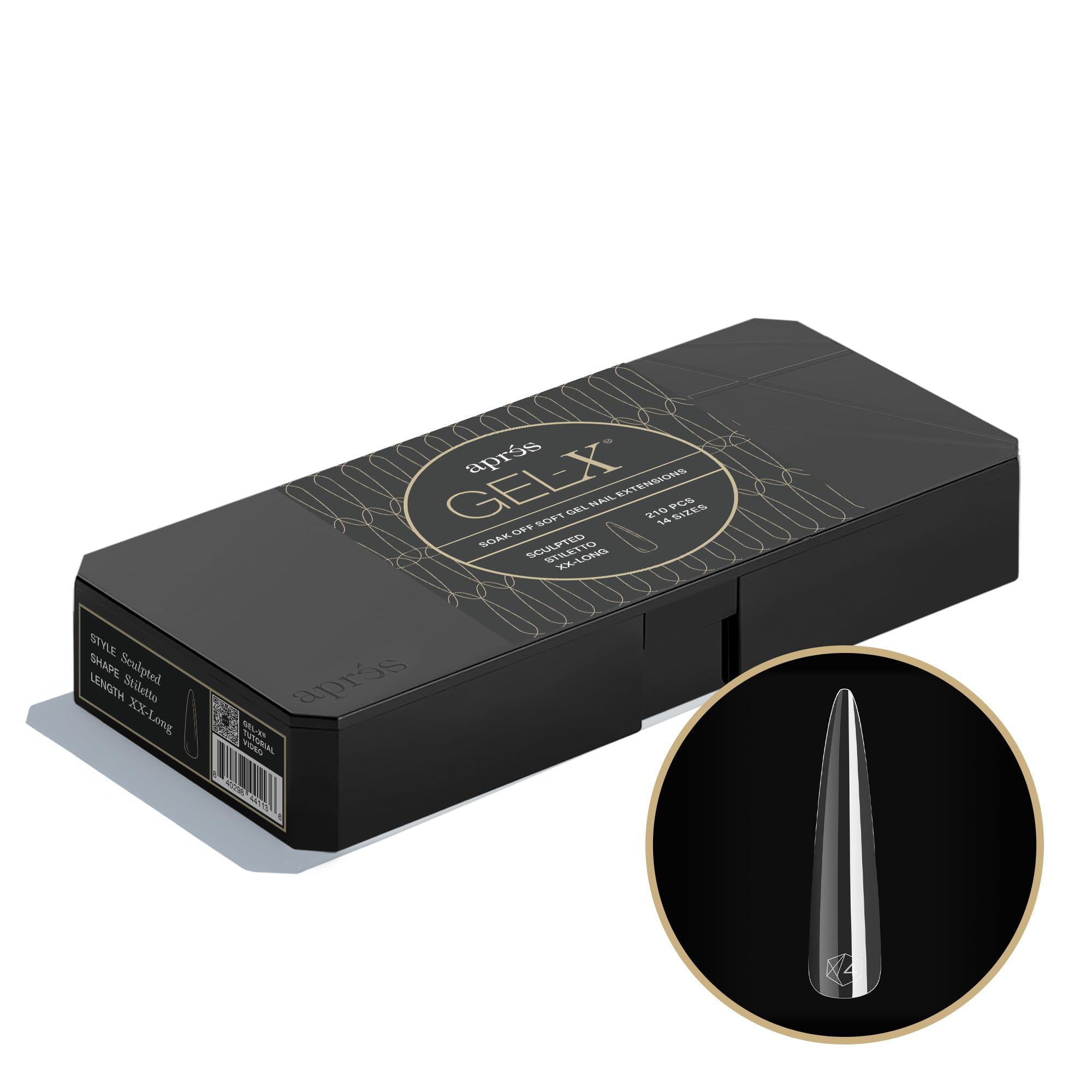 Amazon | APRÉS Gel-X® スティレット型ネイルチップセット｜210枚入り