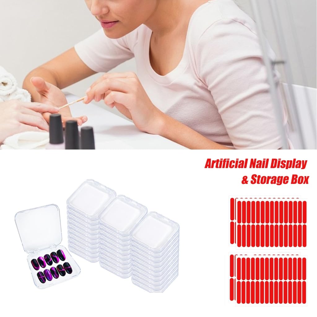 Présentoir transparent pour ongles artificiels - Solution de rangement pour artistes créatifs à la maison et au travail