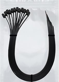 Long Zip Ties 36 inch Heavy Duty, Premium Black Large Zip Ties 36 inch Cable Ties with 175 lbs Nylon Zipties for HVAC Outdoor use, 12 PCS