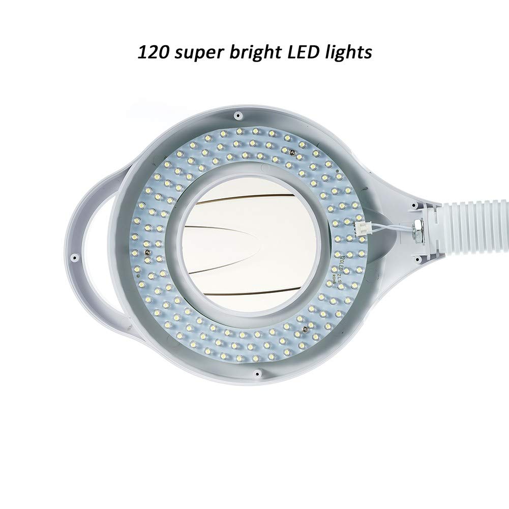 Lampade Con Lente Di Ingrandimento Lampada Da Terra Con Lente  D'Ingrandimento LED Diottrie, Con Ruote, Per Estetiste, Lettura E  Lavori Di