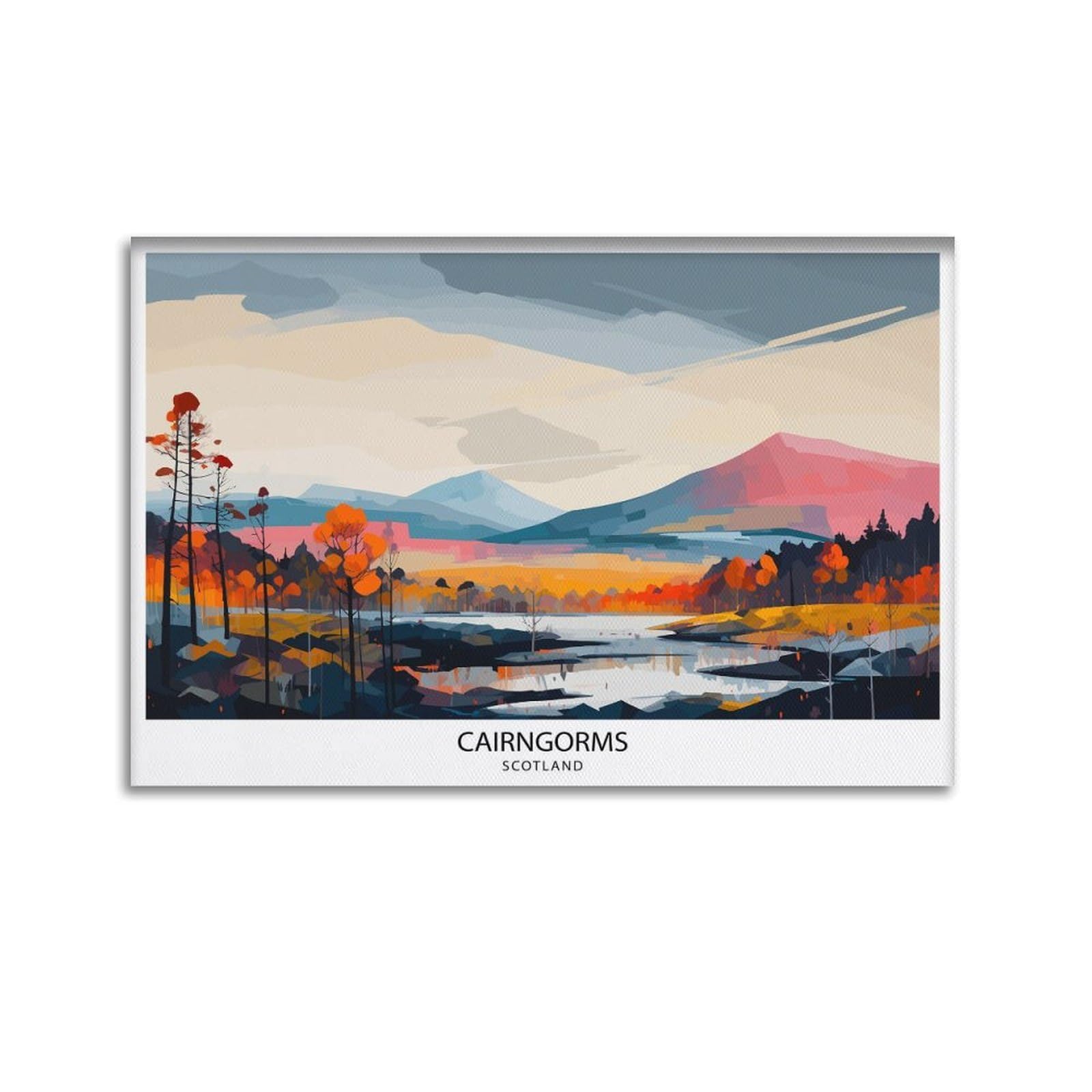 xiaoxiaoshen Cairngorms National Park Travel Scotland Scottish Highlands Canvas Poster Wall Art Prints Room Aesthetic Murals Bedroom And Living Decorations 24x36inch(60x90cm)