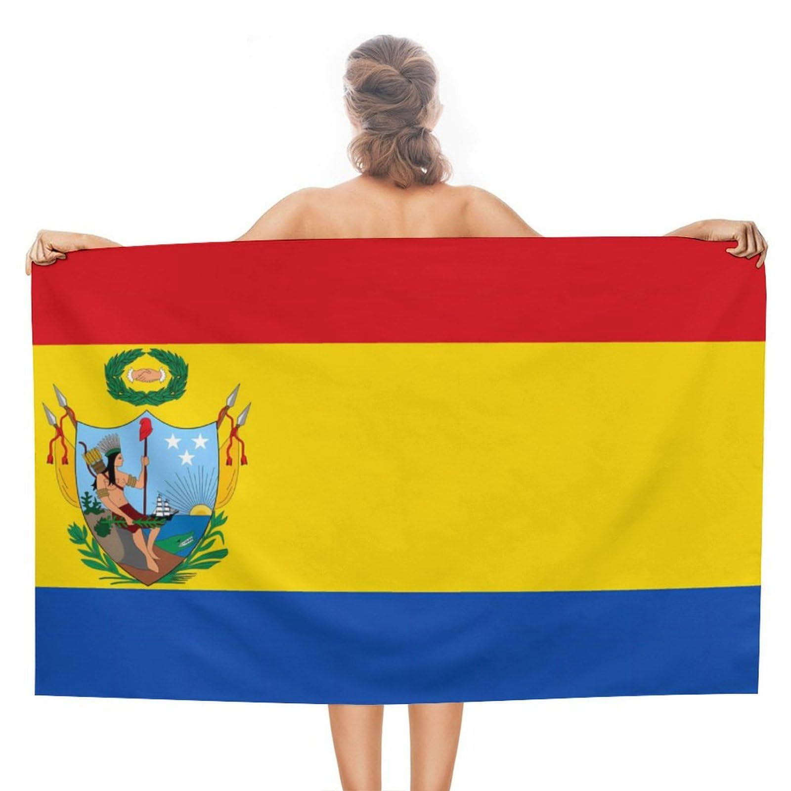 CGSBNGHA Flag of Gran Colombia Beach Towels Soft Bathroom Bath Pool Swim Towels for Women Men