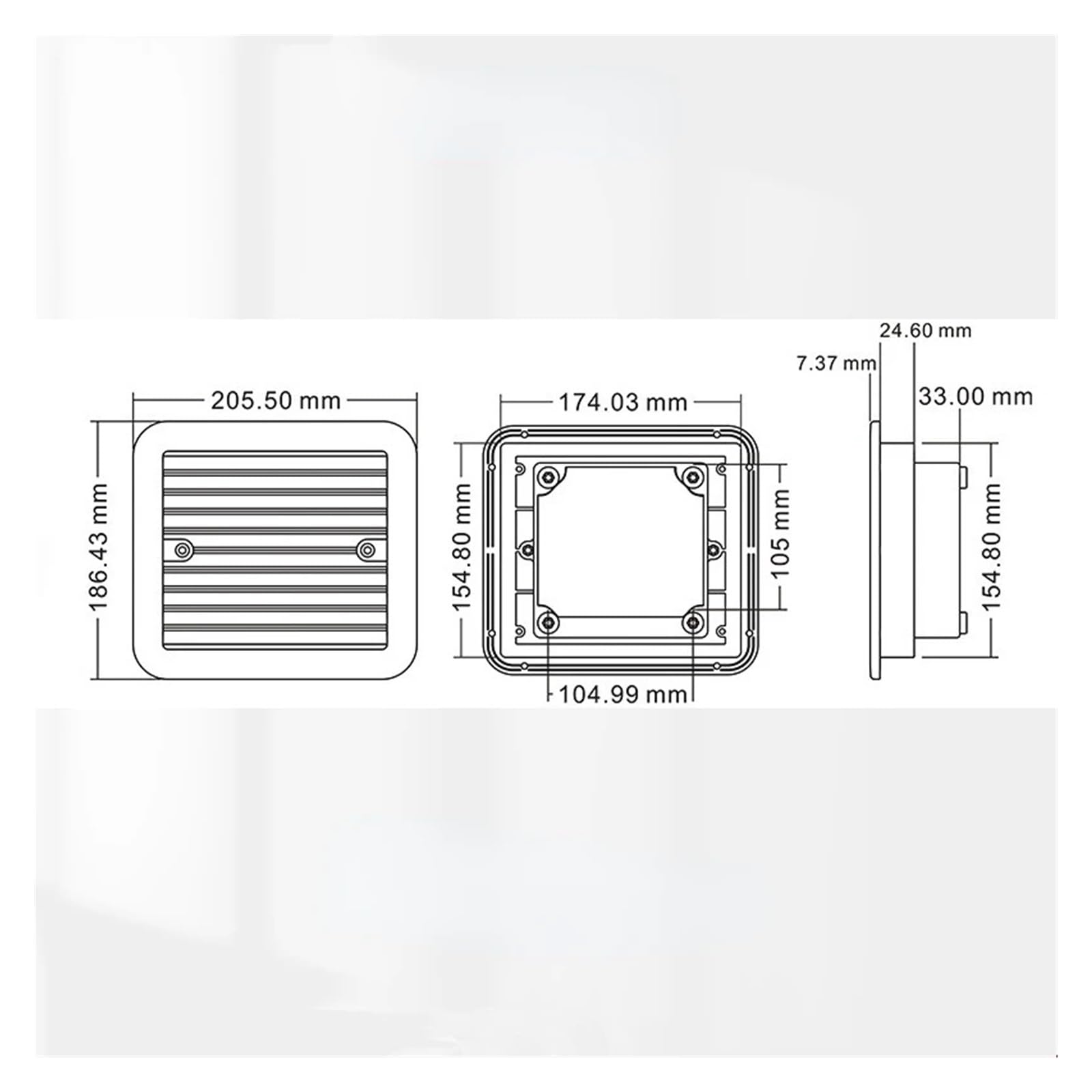 12V 4W Kühlschrank Vent Mit Lüfter for RV Anhänger Caravan Seite Air Starke Wind Auspuff Automobil Zubehör Auto Styling Camper | White Strong winds