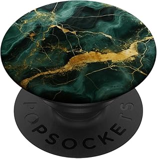 Elegant Jade Deep Green Natural-Marble Pattern PopSockets Standard PopGrip - Buy now