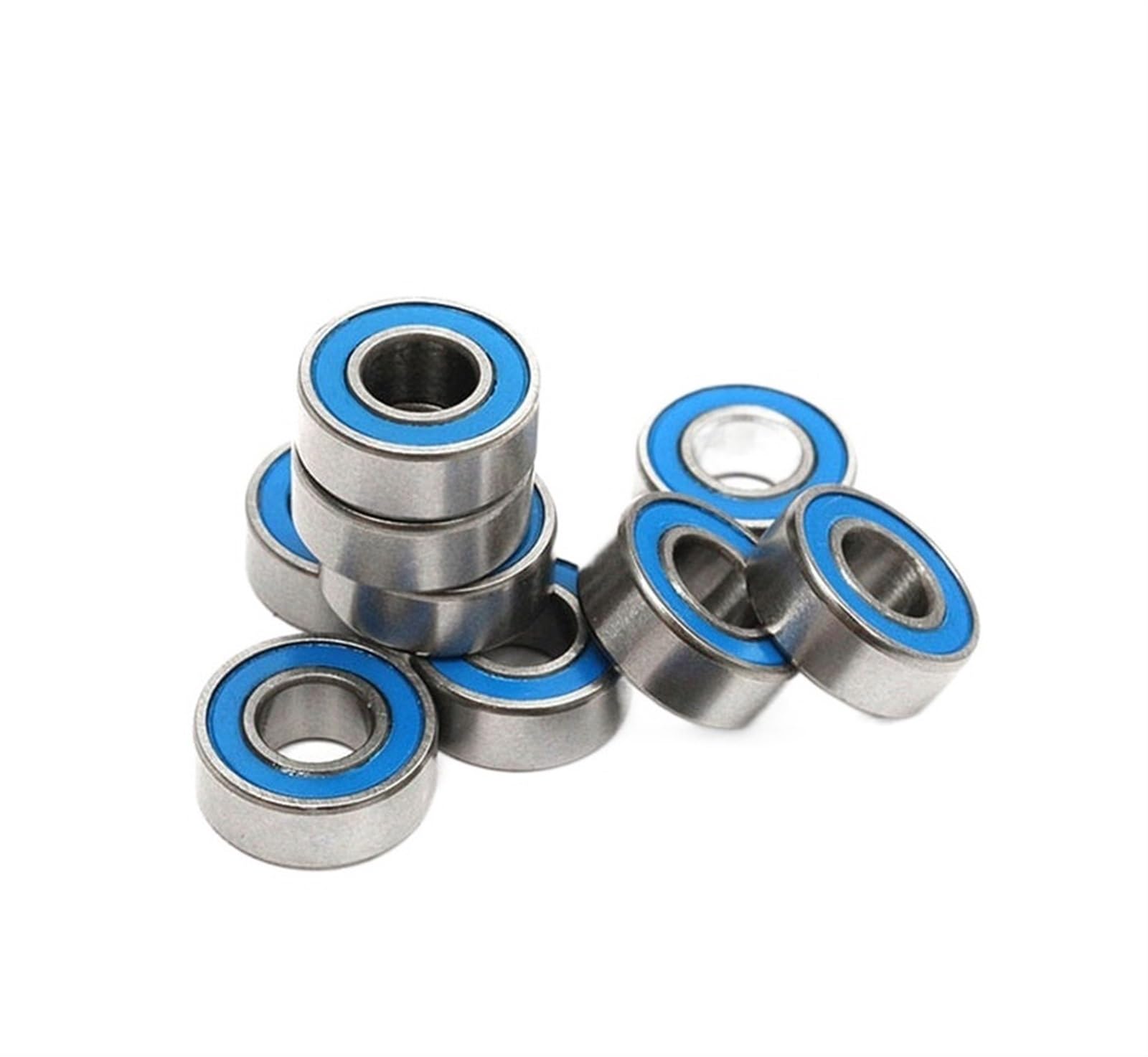 HYUJNAFZR Bimetal Seal Shield Micro deep Groove Bearing 10pcs MR106-2RS 6x10x3mm Blue Rubber Sealed Miniature Deep Groove Ball Bearing