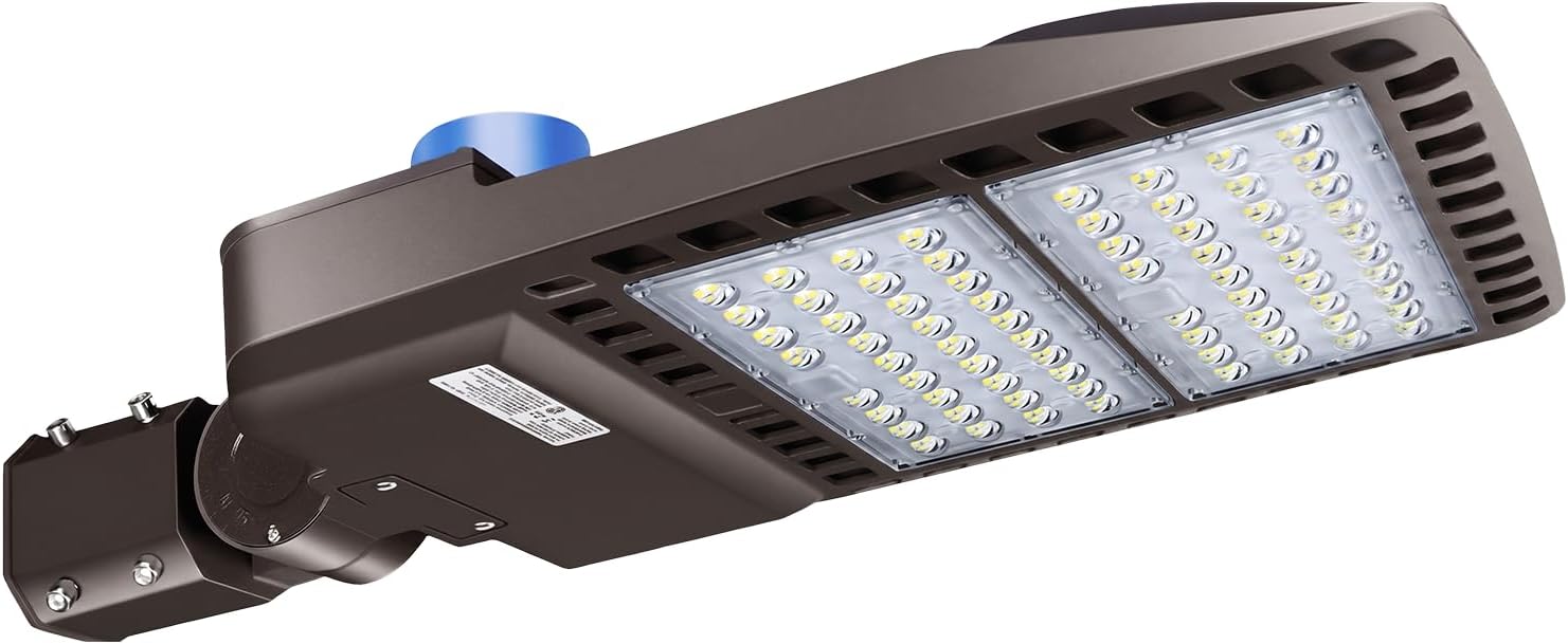 ledmo 200W LED Parking Lot Light Dusk to Dawn Photocell 5000K 26000LM | Super Bright Commercial Area Lighting Slipfitter Pole Mount for Farm Yard Driveway Garage Station