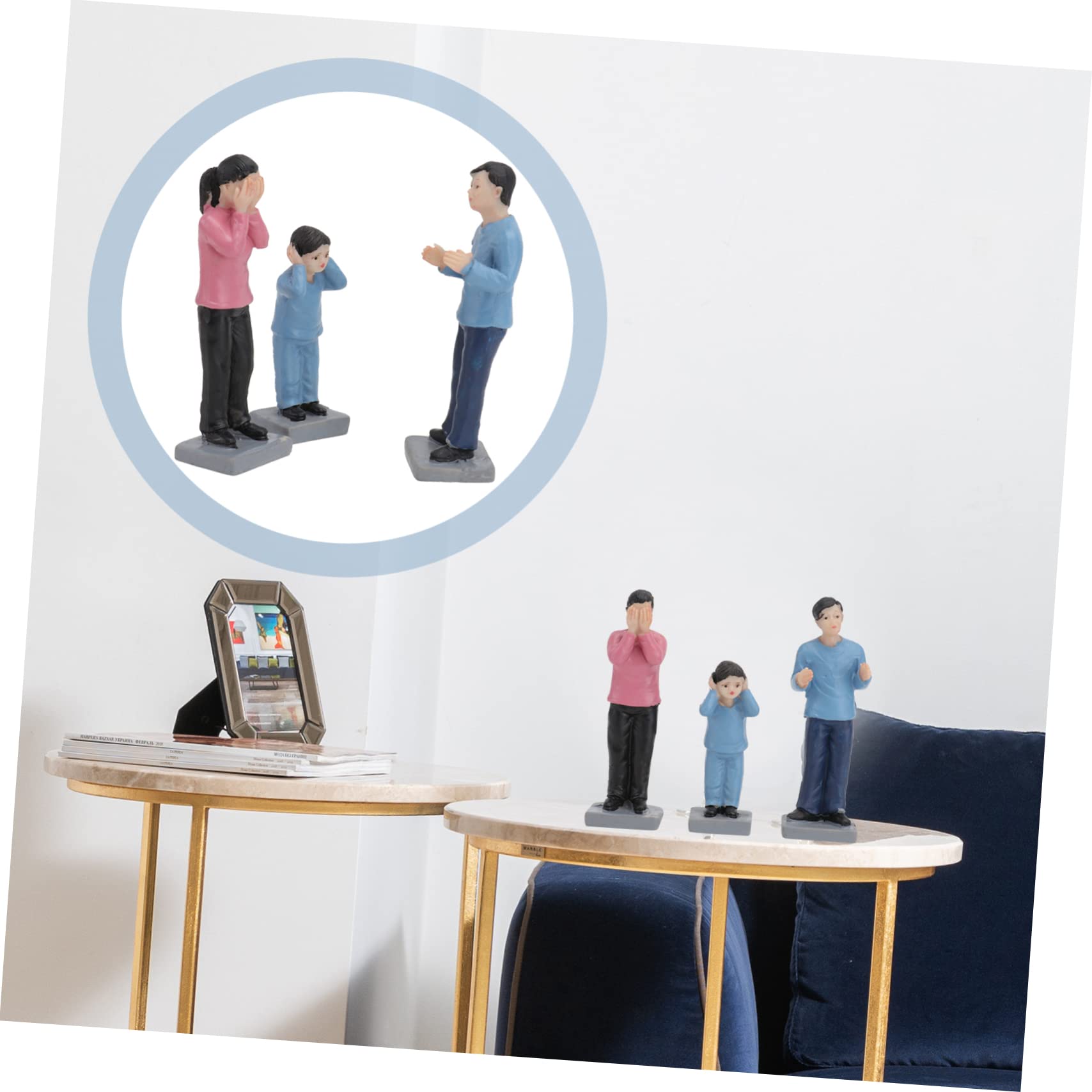 Toyvian Miniature People Figures - Realistic Resin Characters for Sand Table Layout Diy Miniature Scenes and Home Decoration - Image 4