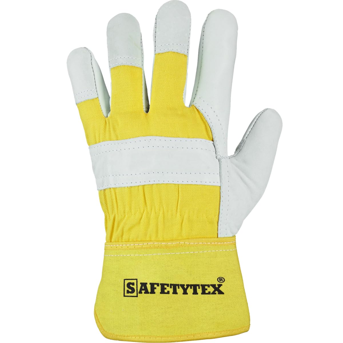 Safetytex Rindvollleder Arbeitshandschuhe EN388 robust (Gr. 10, 24 Paar) | Lederhandschuhe für Bau- und Gartenarbeit, doppelt genähte Nähte, strapazierfähig, langlebig, hoher Komfort