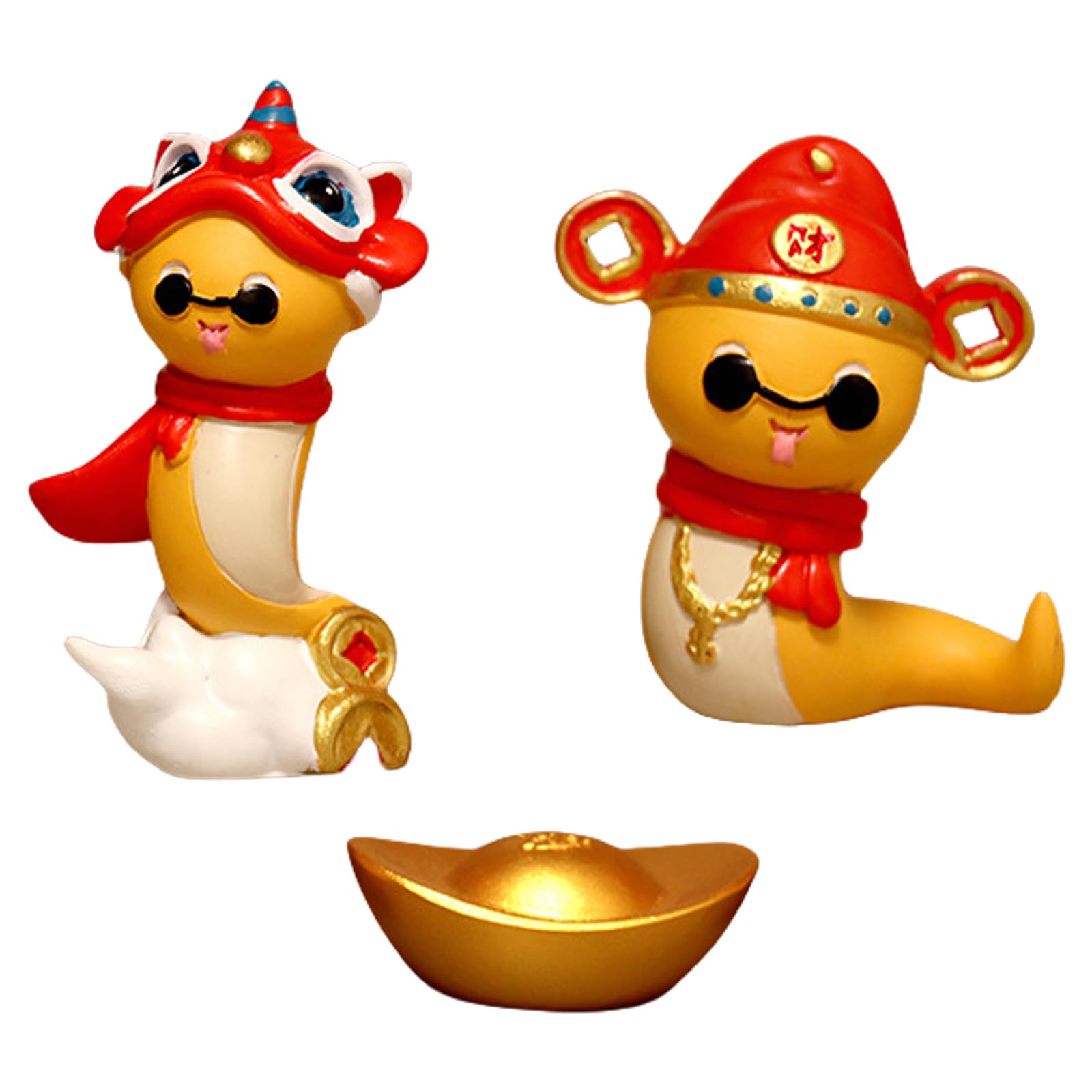 Tsophreniq Resin Snake Year Ornament New Year Celebration and Cultural Enthusiast Enhances Holiday Decoration Ornament