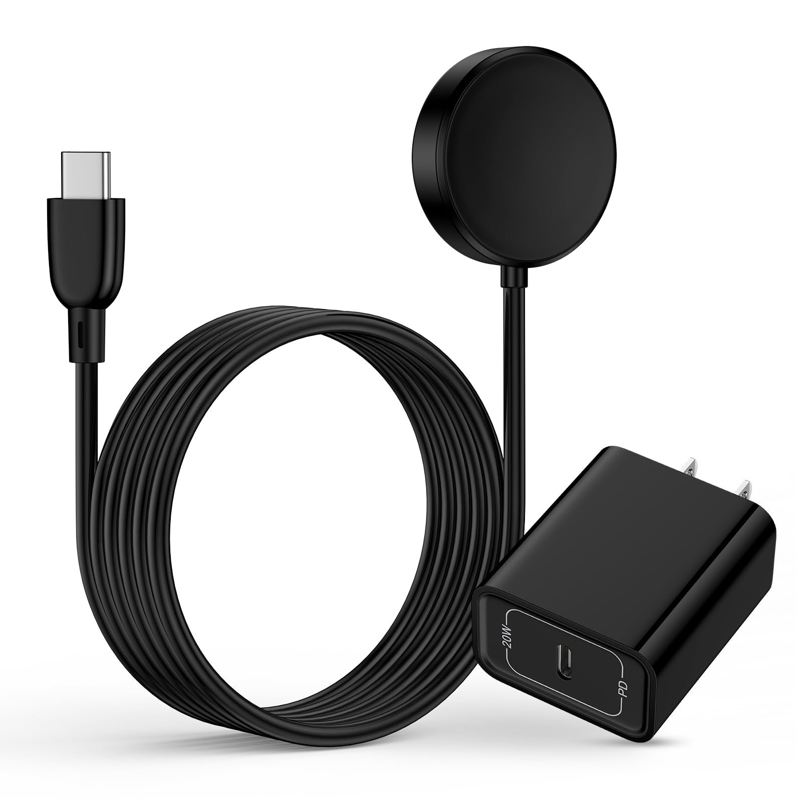 Samsung Watch Charger for Samsung Galaxy Watch 8/8 Classic/7/6/Ultra/FE | 5 Pro/4/3/Active 2 Fast Charging 3.5W USB C Magnetic Wireless Watch Charging Station and Phone Charger Cable 3FT
