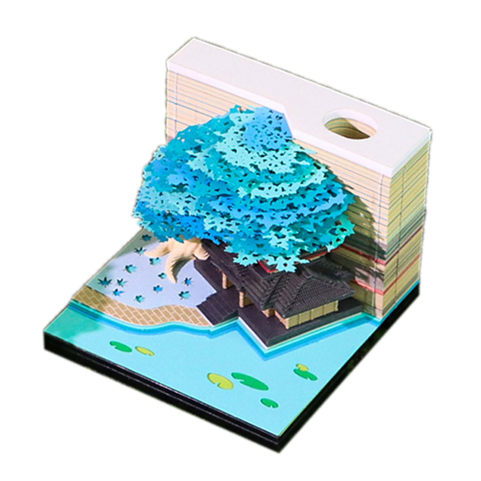 Calendario semanal de veintiséis con luz LED, escultura de papel 3D, bloc de notas, planificador de escritorio de papel especial, concepto de regalo