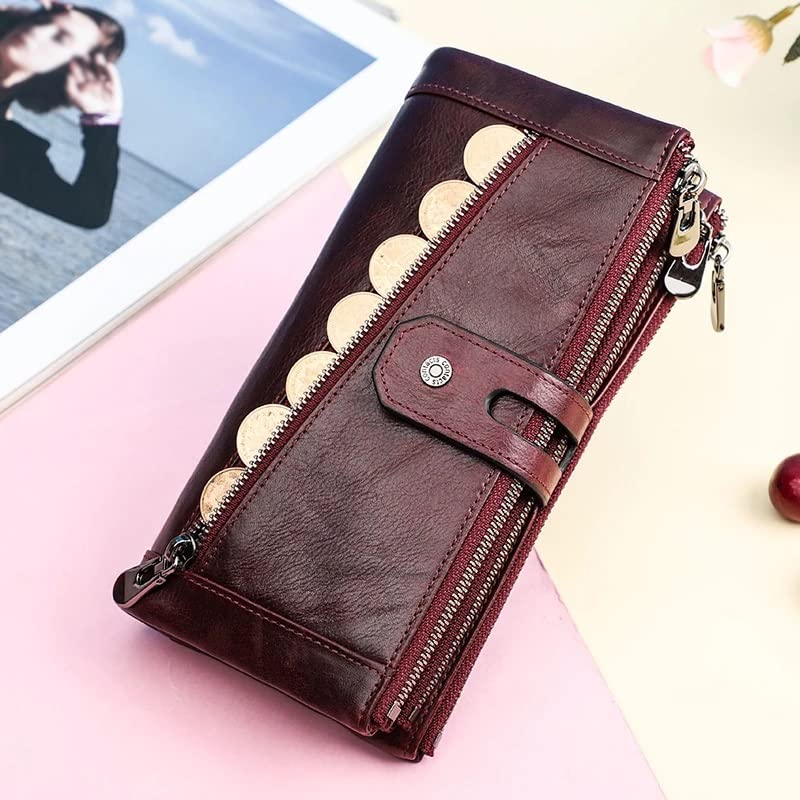 Women Wallet Leather Wallet Card Holder Female Long Purse Phone Pocket Large Capacity Clutch Wallets2