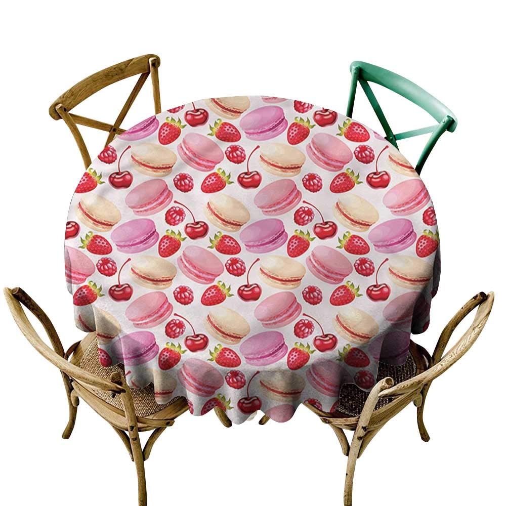 Nappe ronde en bois bleu D36 au design exclusif motif baies macarons