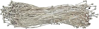 Embroiderymaterial Double Ball End Head Pins Jewellery Findings for Jewellery Making (Silver, 8CM, 250 Pieces)