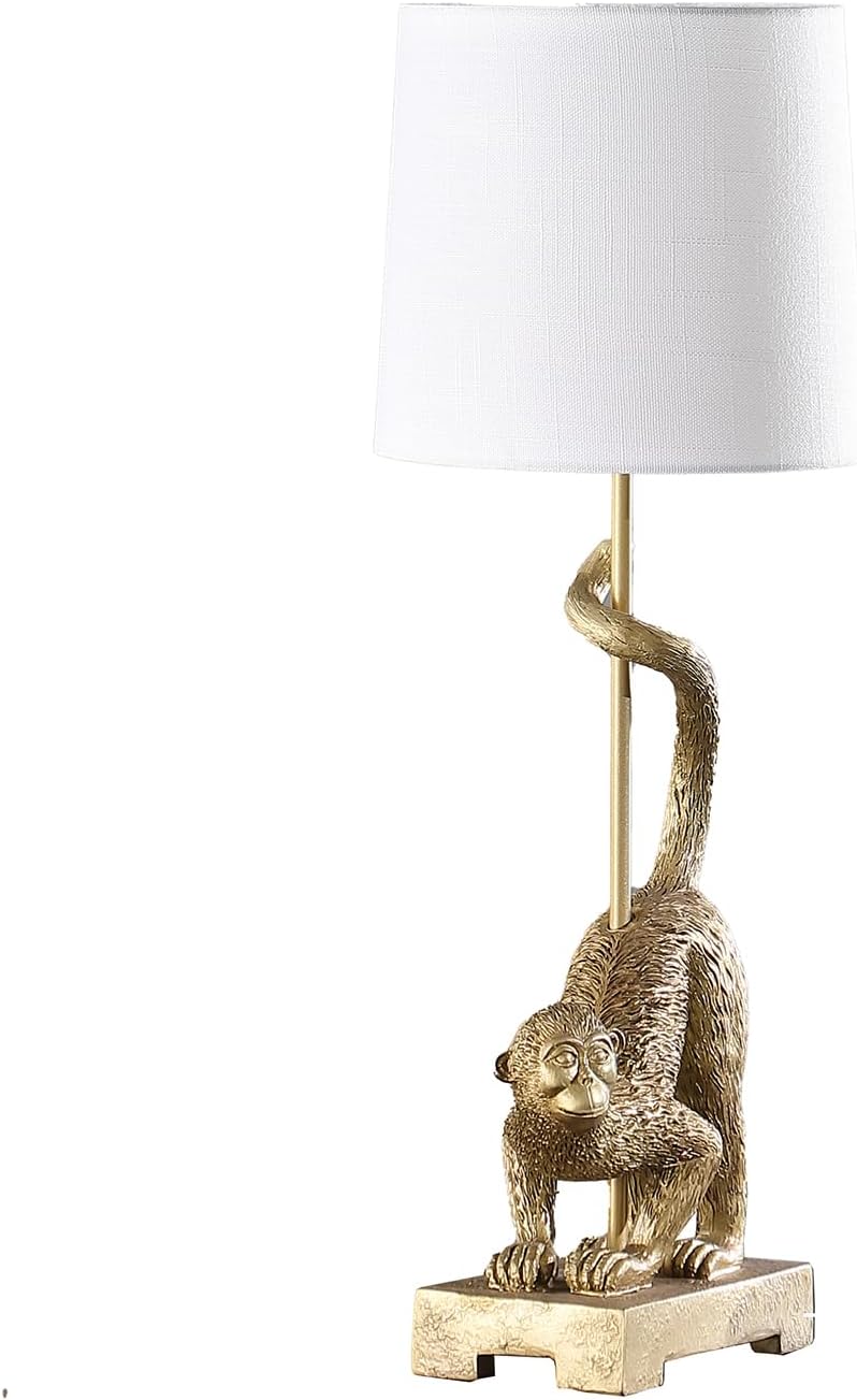 24" in Wildlife Old World Gold Capuchin Monkey POLYRESIN Table LAMP