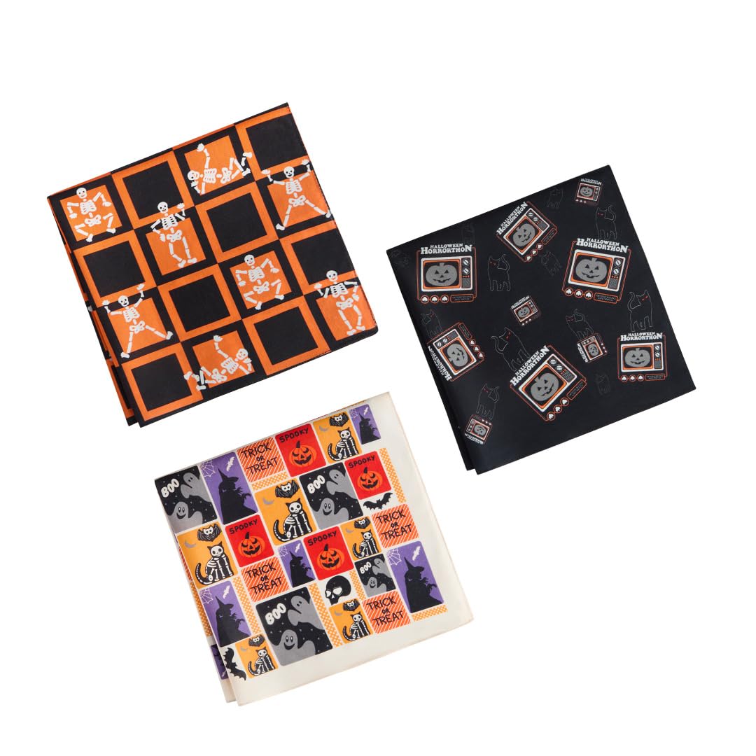 hexafun 100% Organic Soft Cotton Halloween Handkerchiefs | Multicolor & Trendy Printed Hanky Designs | Soft & Breathable Fabric | Best For Styling & Everyday Use | Men-picture-34